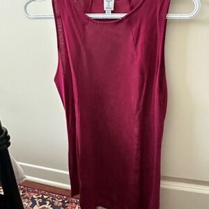 Tristan Burgundy Sleeveless Top